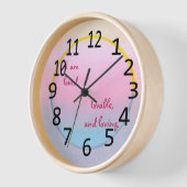 I am loved, lovable and loving affirmation clocks uhr (Winkel)