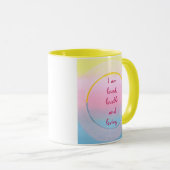 I am loved, lovable and loving affirmation mugs tasse (VorderseiteRechts)
