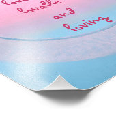I am loved lovable and loving affirmation posters fotodruck (Ecke)