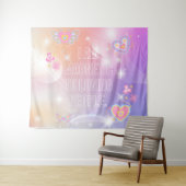 I am Magnetic, Motivational, Inspirational, Pink Wandteppich (Beispiel (Horizontal))