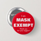 I am Mask Frei- 2-1/4 inch Button (Vorne & Hinten)