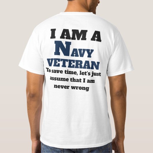 I AM NAVETERAN T-Shirt (Rückseite)