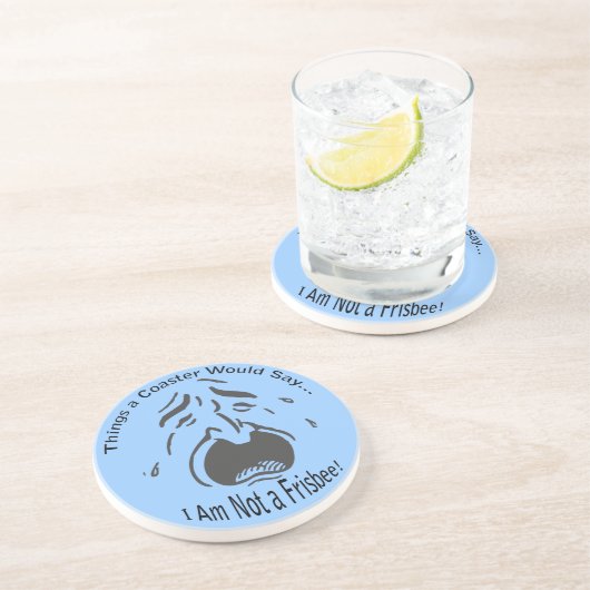 I Am Not a Frisbee Coaster Getränkeuntersetzer (Seite)