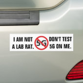 I am not a lab ratte, Don't test 5G Autoaufkleber (Auf Auto)