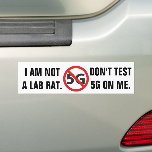 I am not a lab ratte, Don't test 5G Autoaufkleber (Auf Auto)