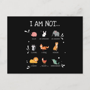I Am Not... Animal Welfare Animal Rights Postkarte
