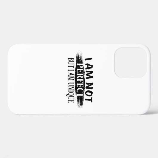 I am not perfect, but I am unique Case-Mate iPhone Hülle (Rückseite (Horizontal))