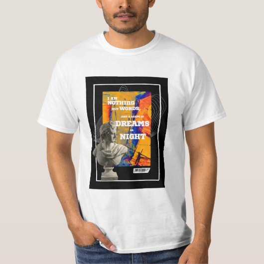 I Am Nothing But Words Poetry T-shirt  (Vorderseite)