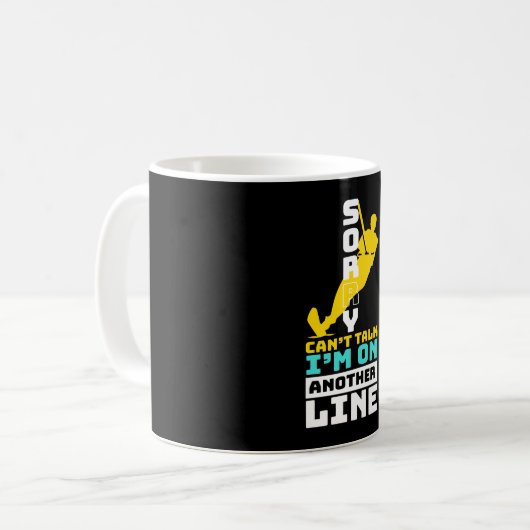I Am On Another Line Waterskiing Kaffeetasse (Vorderseite Links)