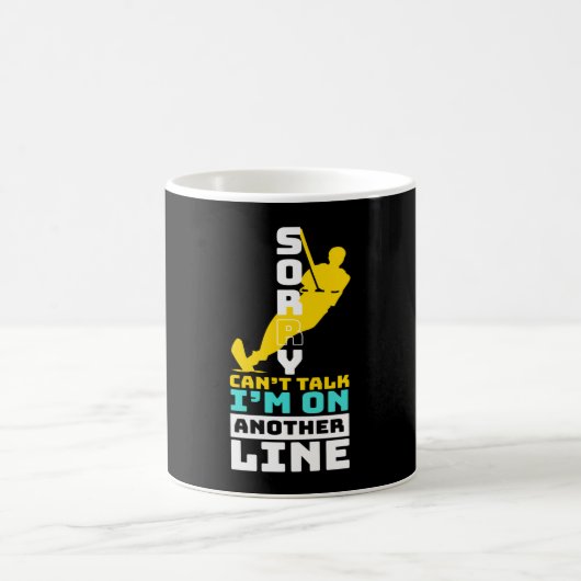 I Am On Another Line Waterskiing Kaffeetasse (Mittel)