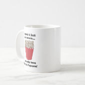 I am Only Here For The Popcorn Funny Quote Kaffeetasse (Vorderseite Links)