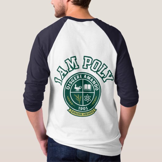 I AM POLY 3/4 Baseball Style Longsleeve Shirt (Rückseite)