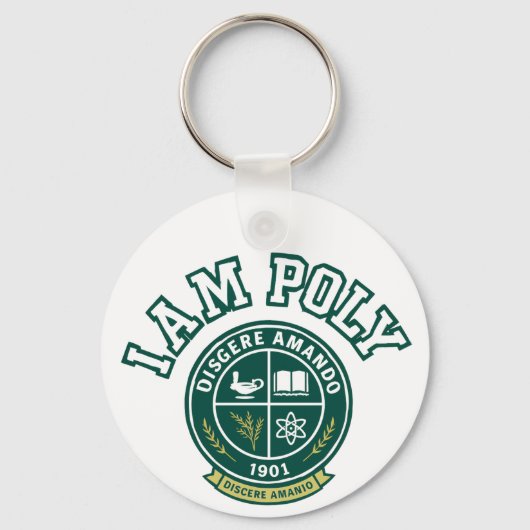 I AM POLY Classic Keychain Schlüsselanhänger (Rückseite)