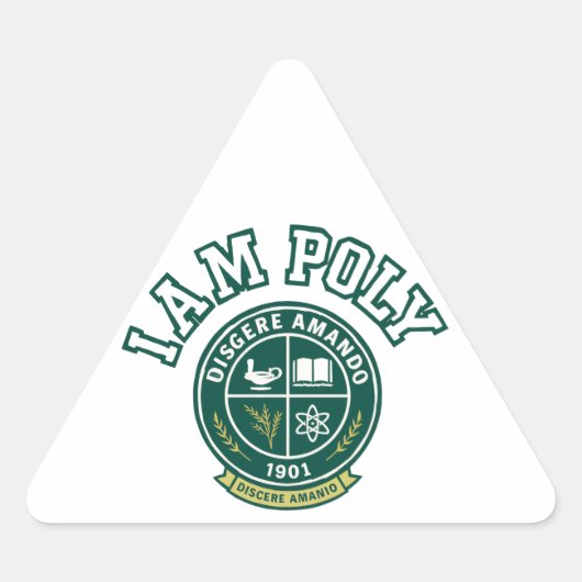 I AM POLY Classic Triangle Sticker (Vorderseite)