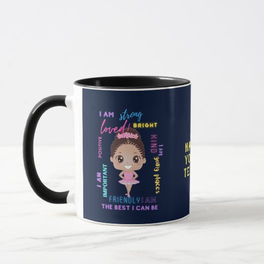 I AM - Positive Girl Affirmations Ballerina Tasse (Links)