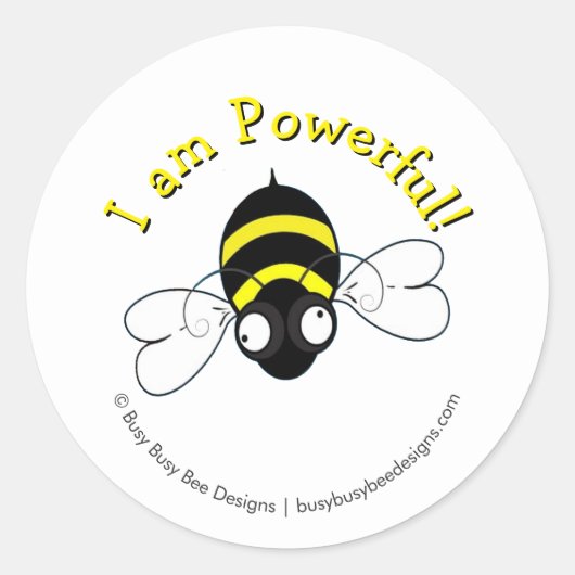 I Am Powerful Sticker (Vorderseite)
