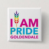I AM PRIDE Goldendale Square Button (Vorderseite)