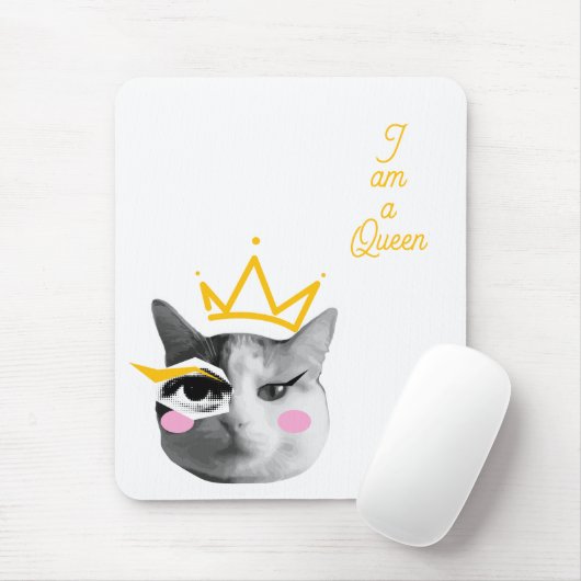 I Am Queen – Elegant funny Mousepad (Mit Mouse)