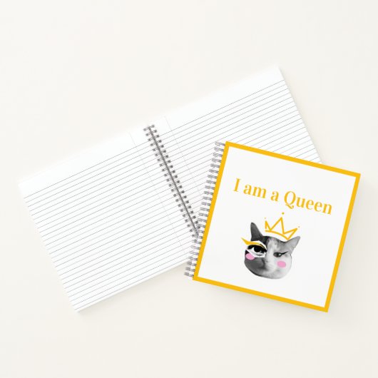 I Am Queen – Elegant funny Notizblock (Innenseite)