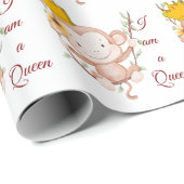 I Am Queen – Elegant Geschenkpapier (Rolleneckpunkt)