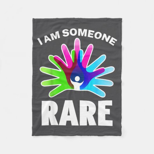 I Am Rare Disease Awareness Shirt - Rare Disease D Fleecedecke (Vorderseite)