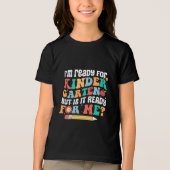 I am ready Kindergarten Tri-Blend Shirt (Vorderseite)