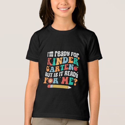 I am ready Kindergarten Tri-Blend Shirt (Vorderseite)