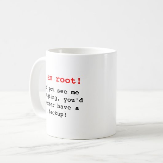 I am root! kaffeetasse (Vorderseite Links)