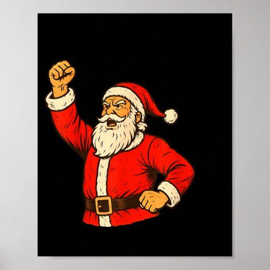 I Am Santifa Santa Claus Anti Fascism Christmas Au Poster (Vorne)