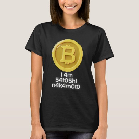 I Am Satoshi Nakamoto Bitcoin NFT Cryptocurrency T-Shirt (Vorderseite)