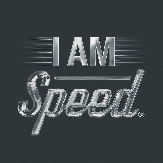 i am schnellsten kühn grafisch und komfortabel in T-Shirt