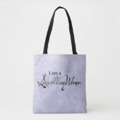 "I am Scribbling Woman", Tasche (Vorderseite)
