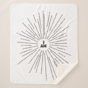 I AM Scriptures Sherpa Blanket (KUNSTBAR) Sherpadecke
