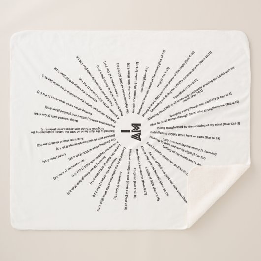 I AM Scriptures Sherpa Blanket (KUNSTBAR) Sherpadecke (Vorderseite (Horizontal))