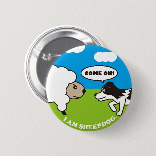 I AM SEEPDOG. 缶バッチ BUTTON (Vorne & Hinten)