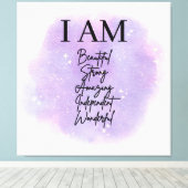 I AM Self Love Affirmations Leinwanddruck (Insitu (Holzboden))