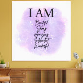 I AM Self Love Affirmations Leinwanddruck (Insitu (Wohnzimmer))