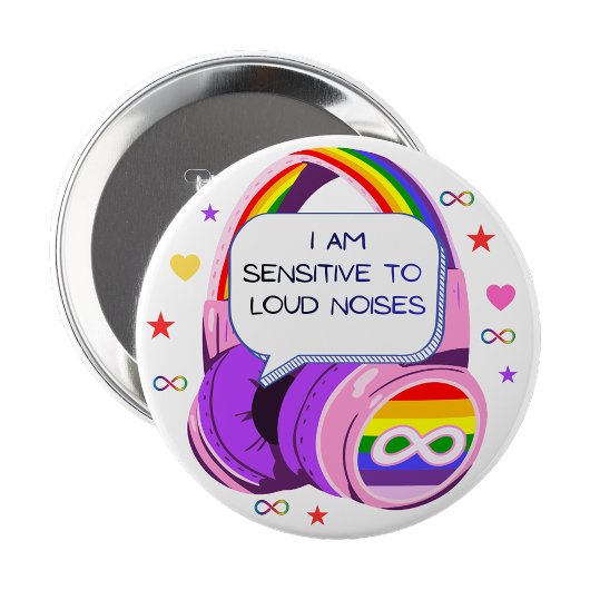 I Am Sensitive To Noise Sensory Sensitivity pin Button