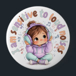 I Am Sensitive to Noises Badge Pin Sensory Badge Button<br><div class="desc">A thoughtful and stylish enamel pin designed to raise awareness and promote understanding of sensory sensitivities. Perfect for individuals who experience sensory processing challenges, this badge communicates important information with clarity and compassion. Ideal for everyday wear on jackets, bags, or lanyards, it helps create a more inclusive and supportive environment....</div>