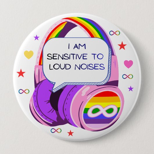  I Am Sensitive to Noises Badge Pin Sensory Badge Button (Vorderseite)