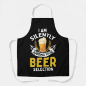I Am Silently Judging Your Beer Selection Schürze (Vorderseite)