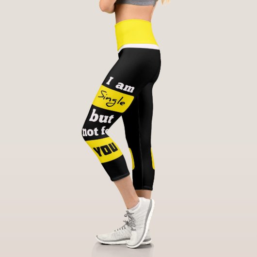 i am Single Capri Leggings (Links)