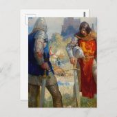 "I Am Sir Lancelot du Lake" von NC Wyeth Postkarte (Vorne/Hinten)