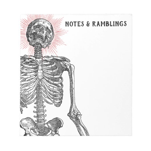I am Skeleton! Notepad Notizblock (Vorderseite)