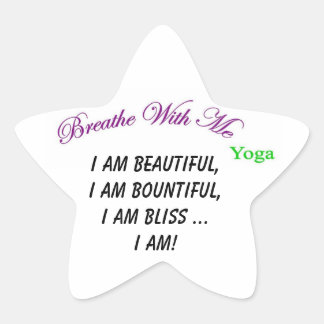 "I Am"-Star-Aufkleber Stern-Aufkleber