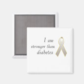 I am stronger than diabetes magnet (Vorderseite/Rückseite)