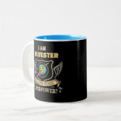 I Am SYLVESTER What's Your Superpower Zweifarbige Tasse (Vorderseite Links)