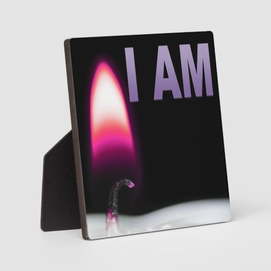 I AM Table Sign 6x6 Fotoplatte (Vorderseite)