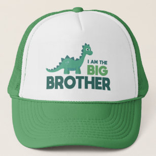 I am the big brother cartoon dinosaur for boys truckerkappe