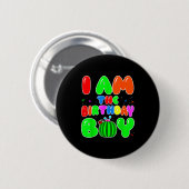 I Am The Birthday Boy Funny Watermelon Birthday Fa Button (Vorne & Hinten)